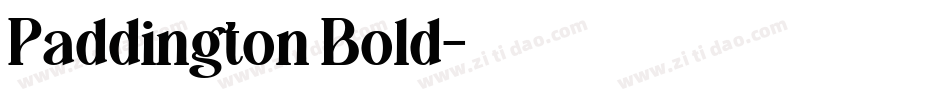 Paddington Bold字体转换